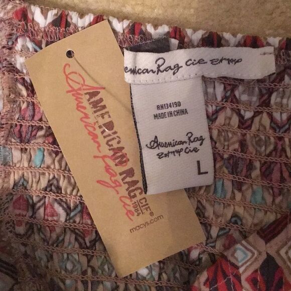 American Rag sleeveless geometric pink Tank Top - Picture 3 of 3